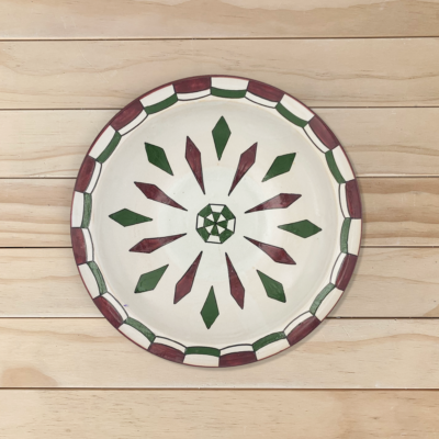 Plato de cerámica pintado a mano crema - P248 - 30cm